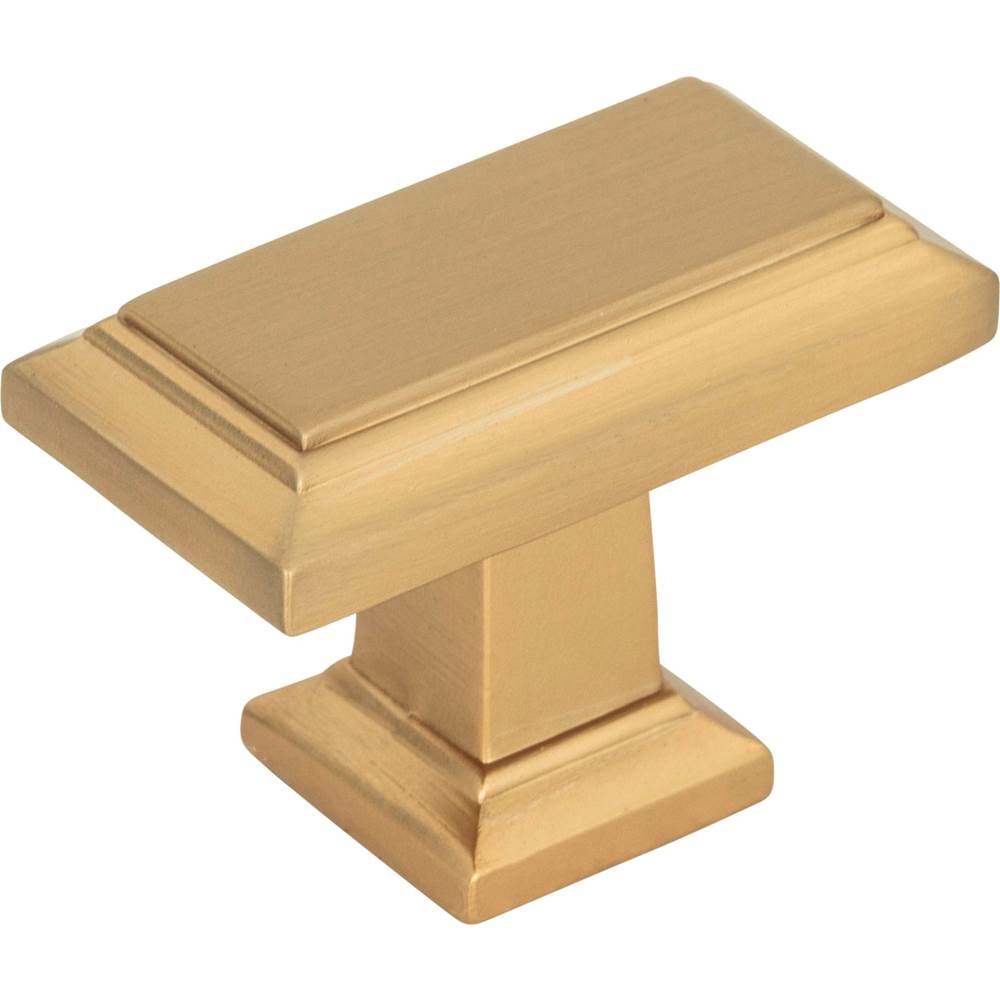 Sutton Place Rectangle Knob 1 7/16 Inch Brushed Nickel