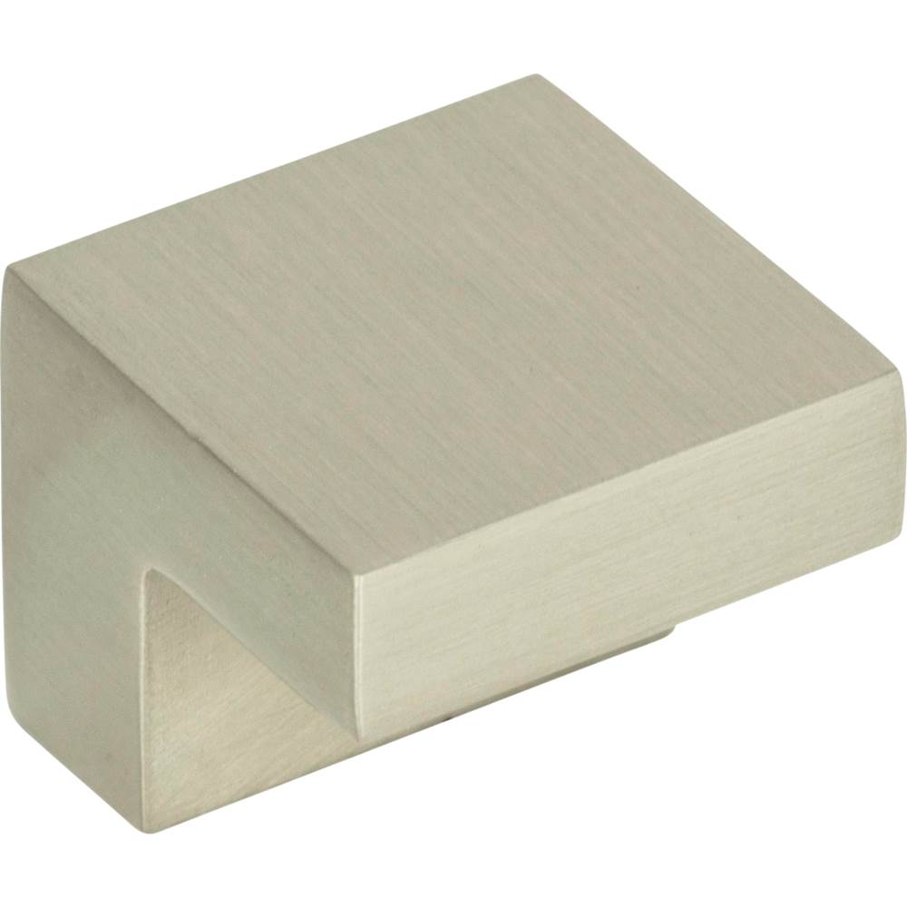 Small Square Knob 5/8 Inch (c-c) Brushed Nickel