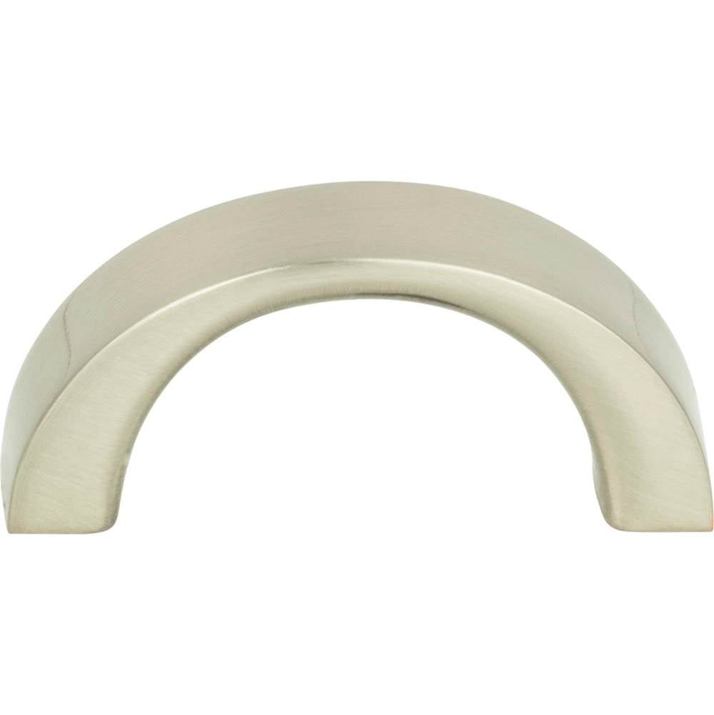 Atlas - Tableau Curved Pull 1 7/16 Inch (c-c) Brushed Nickel - Brushed Nickel