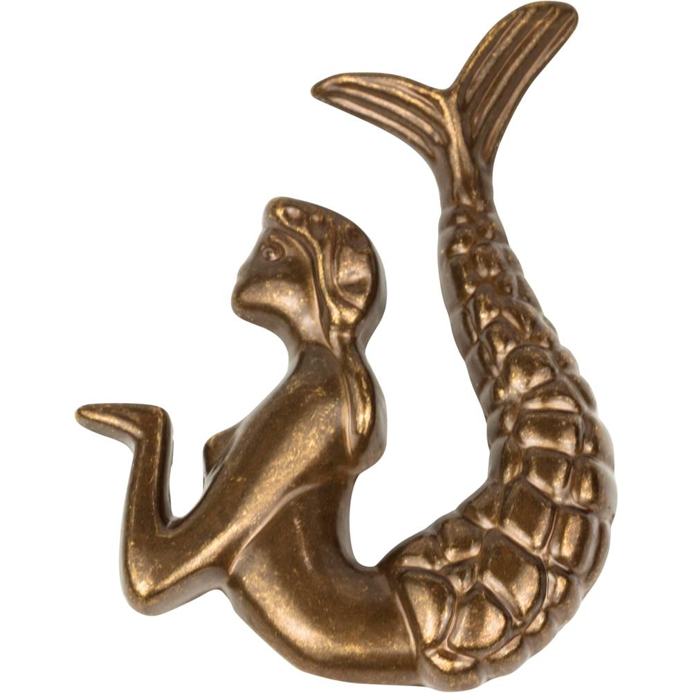 Mermaid Knob Right 2 1/2 Inch Burnished Bronze
