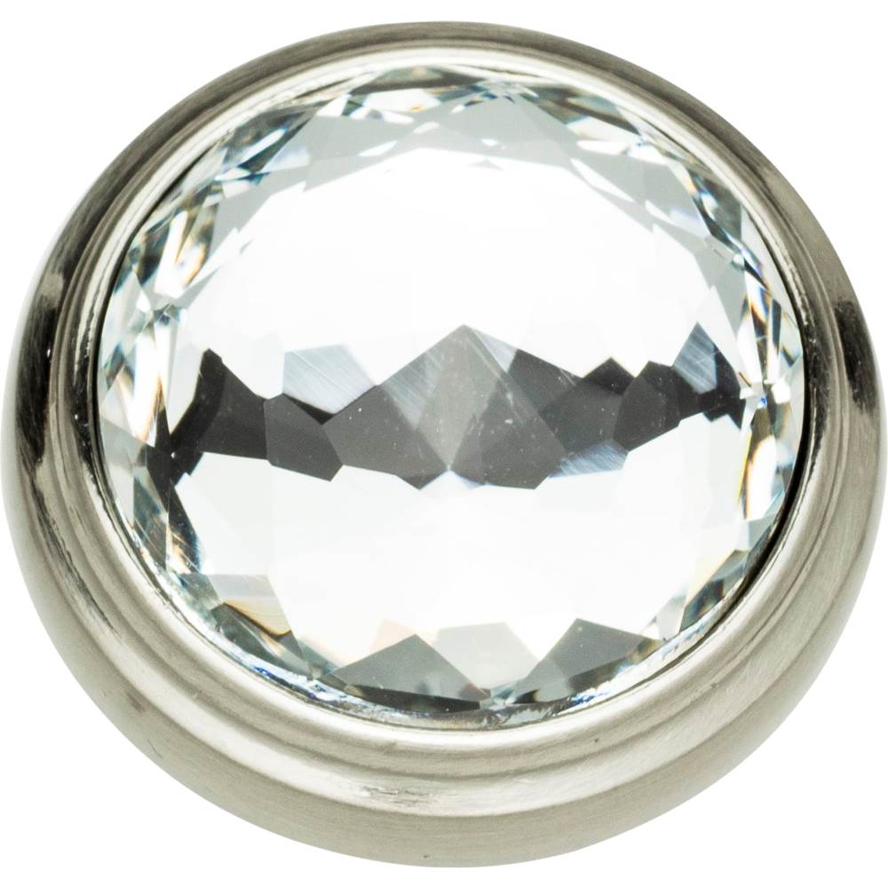 Legacy Crystal Round Knob 1 5/16 Inch Matte Black