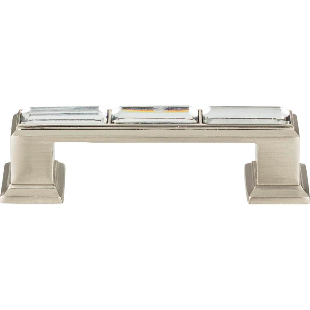 Atlas - Legacy Crystal Pull 3 Inch (c-c) Brushed Nickel - Brushed Nickel