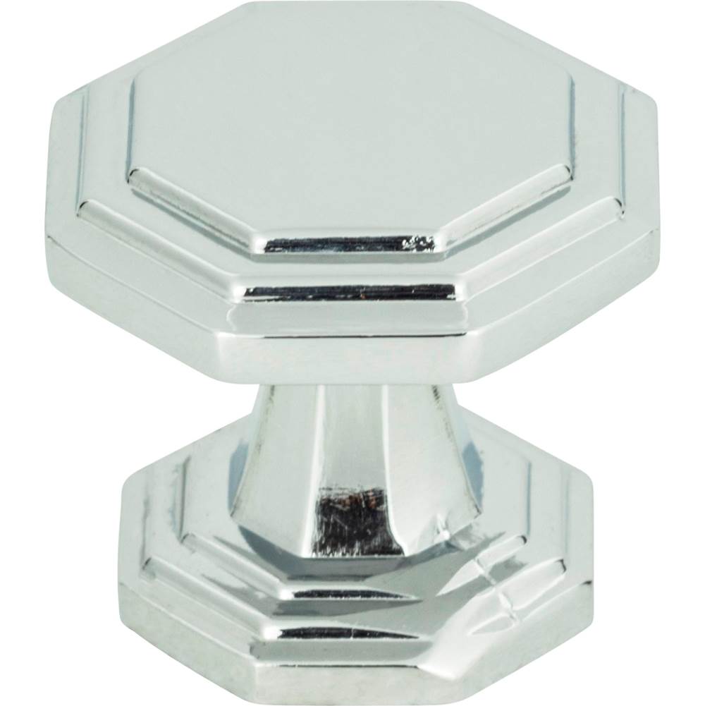 Atlas - Dickinson Octagon Knob 1 1/4 Inch Polished Chrome - Polished Chrome