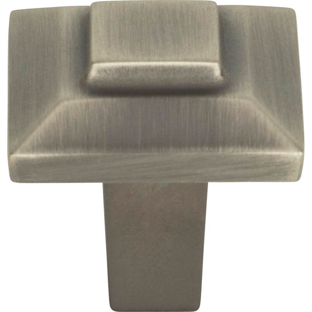 Atlas - Trocadero Small Square Knob 1 Inch Pewter - Pewter