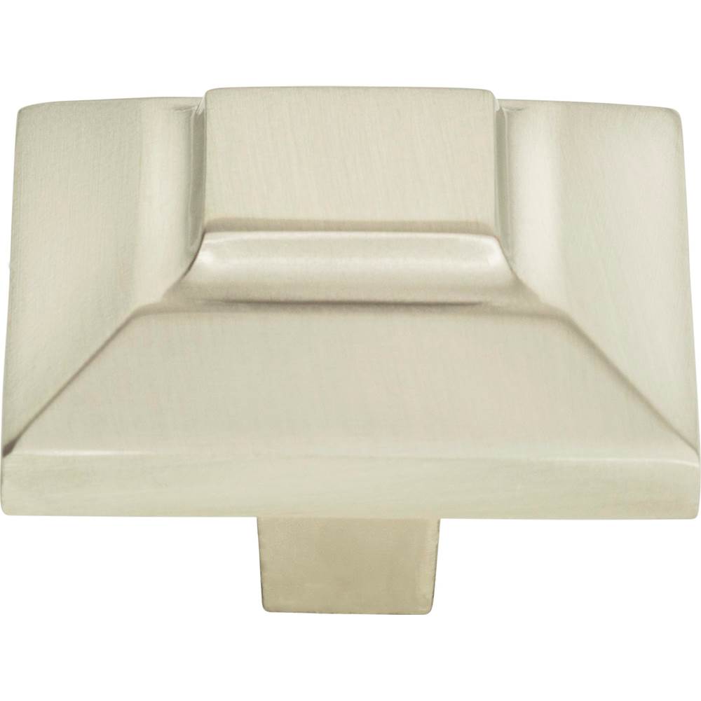 Atlas - Trocadero Large Square Knob 1 1/2 Inch Brushed Nickel - Brushed Nickel