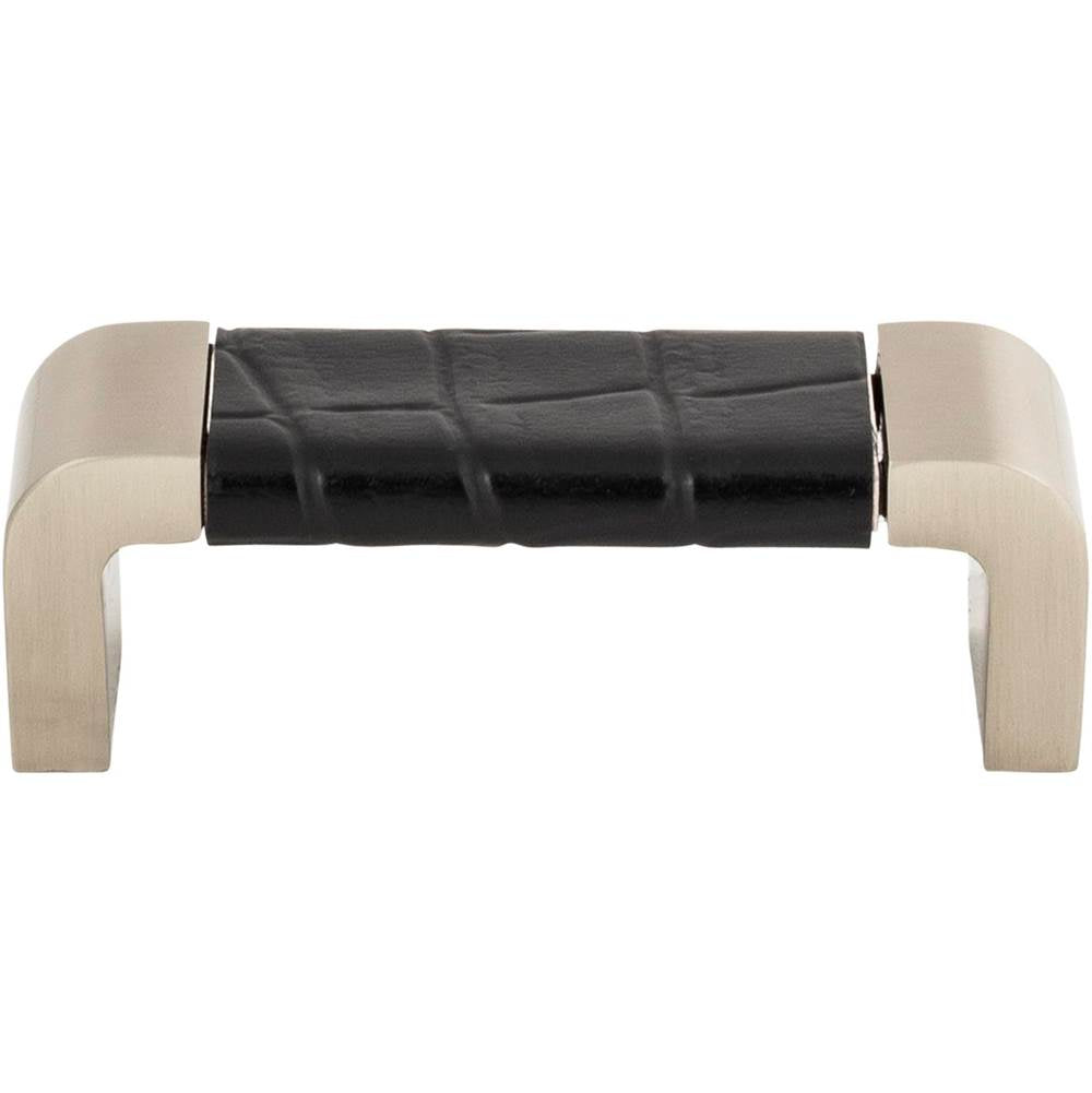 Atlas - Paradigm Pull 3 Inch (c-c) BN and Black Croc Leather - Brushed Nickel,Black Croc Leather