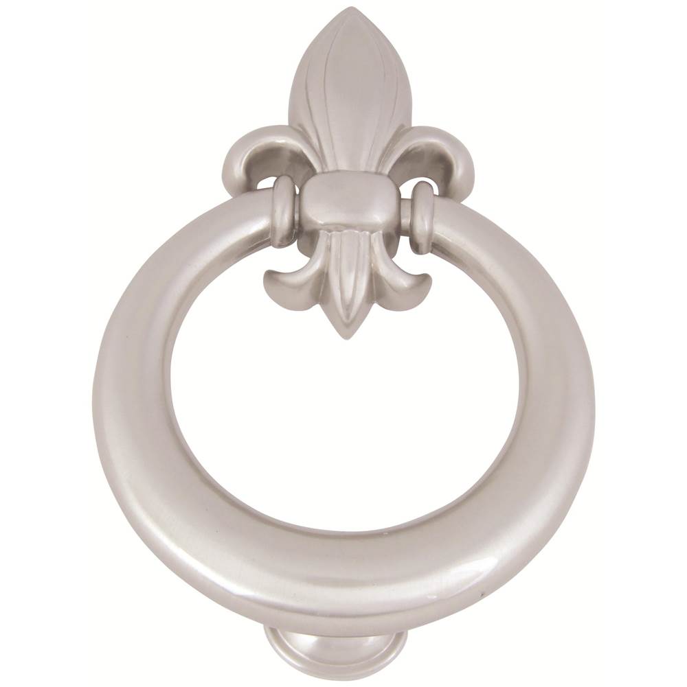 Atlas - Fleur de lys Door Knocker Brushed Nickel - Brushed Nickel