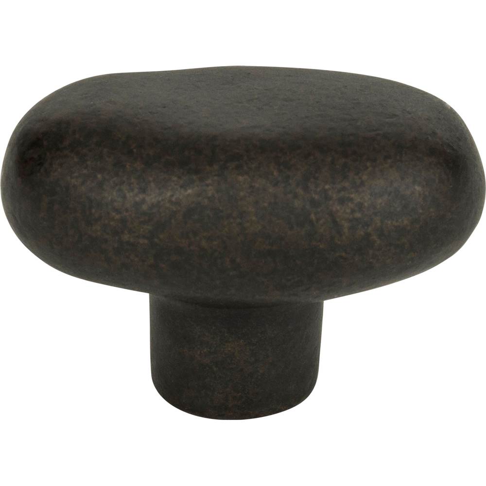 Atlas - Distressed Oval Knob 1 11/16 Inch Oil Rubbed Bronze - Oil Rubbed Bronze