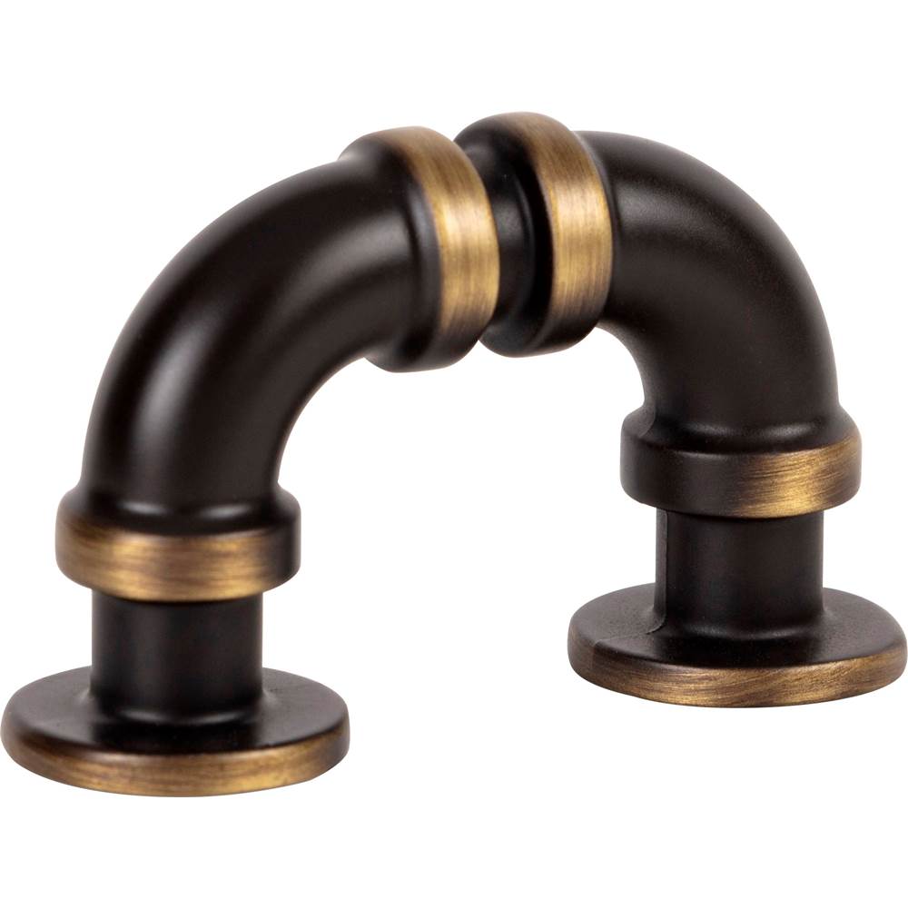 Steam Punk Finger Pull 1 5/16 Inch (c-c) Matte Black