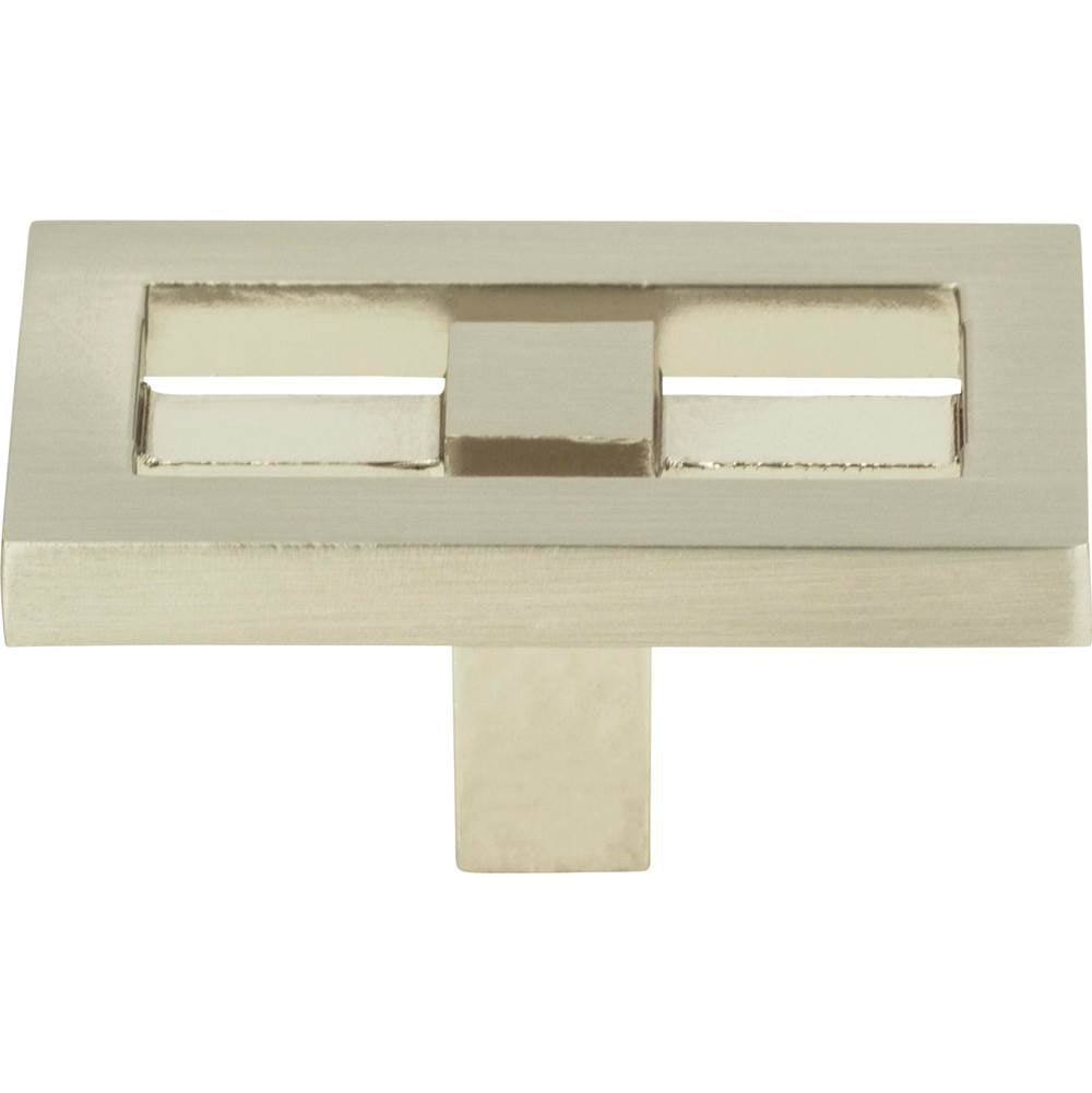 Atlas - Nobu Rectangle Knob 1 3/4 Inch Brushed Nickel - Brushed Nickel