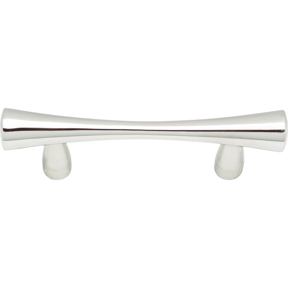 Fluted Pull 2 1/2 Inch (c-c) Polished Stainless Steel