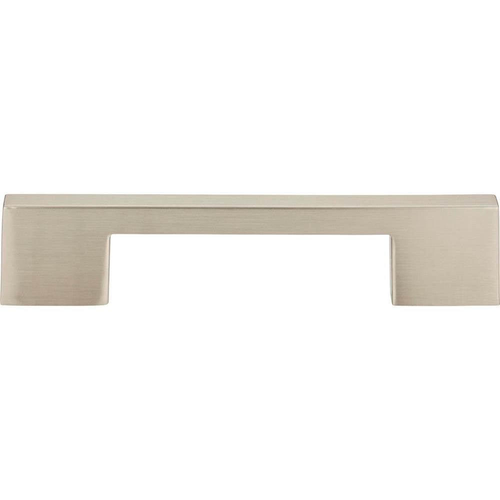 Atlas - Thin Square Pull 5 1/16 Inch (c-c) Brushed Nickel - Brushed Nickel