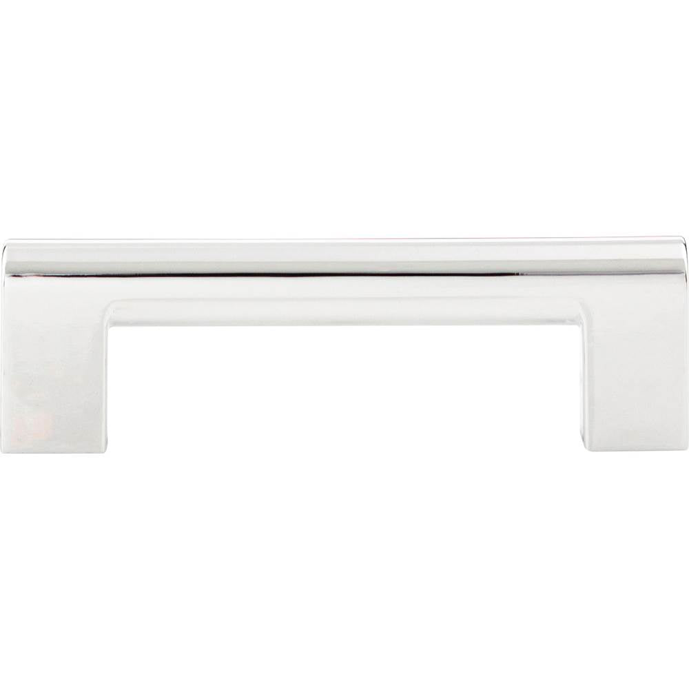 Atlas - Round Rail Pull 3 3/4 Inch (c-c) Polished Chrome - Polished Chrome