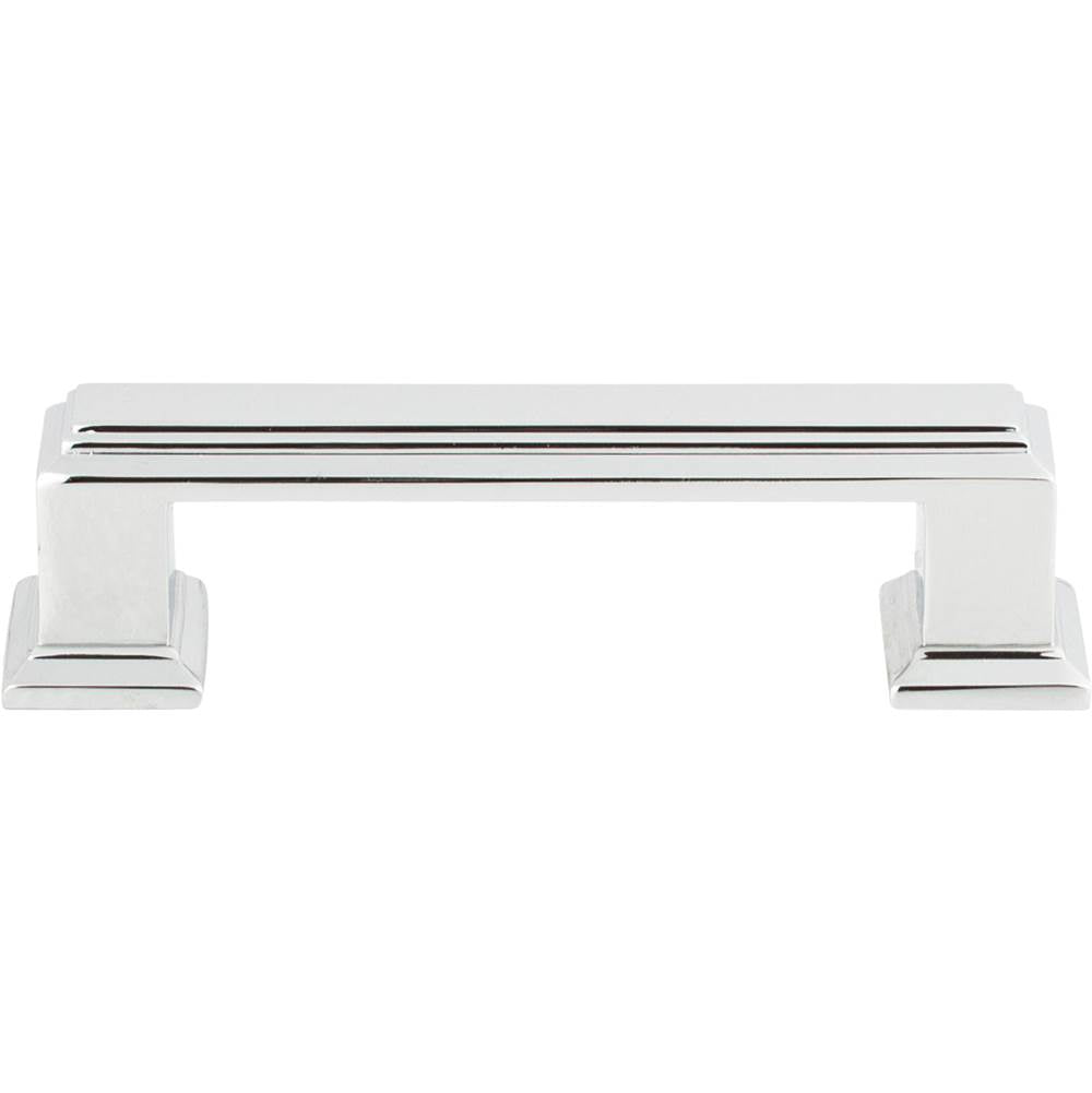 Atlas - Sutton Place Pull 3 Inch (c-c) Polished Chrome - Polished Chrome