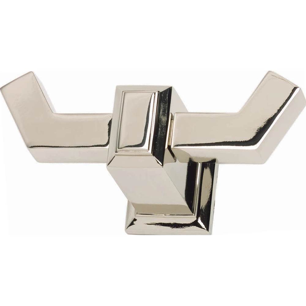 Atlas - Sutton Place Bath Double Hook Polished Nickel - Polished Nickel