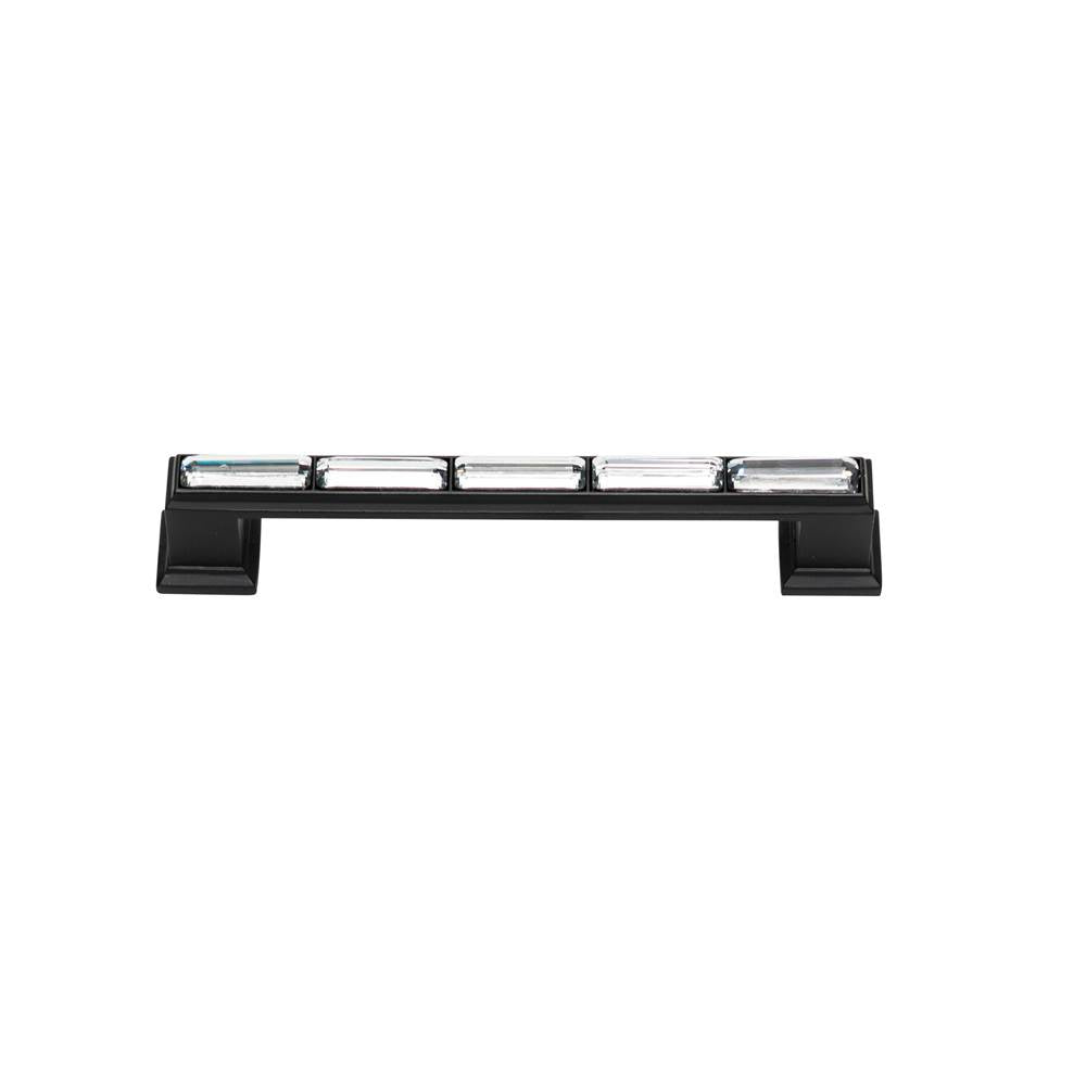 Legacy Crystal Pull 5 1/16 Inch (c-c) Matte Black