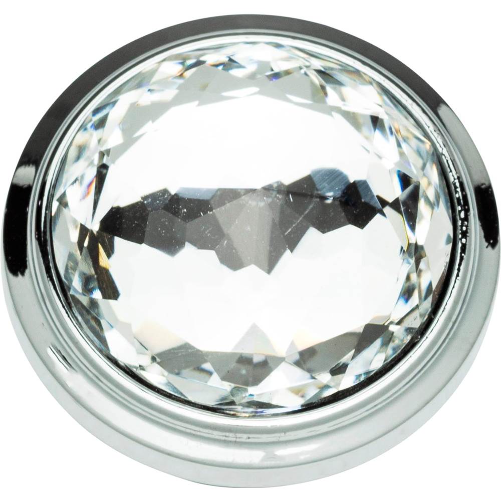Legacy Crystal Round Knob 1 5/16 Inch Matte Black