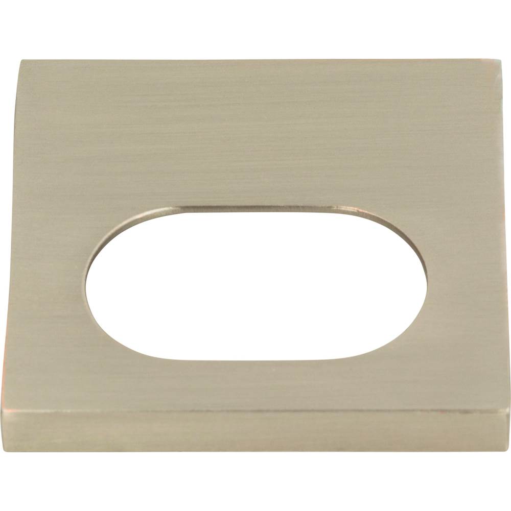 Atlas - Modern Square Edge Tab Pull 1 1/4 Inch (c-c) Brushed Nickel - Brushed Nickel