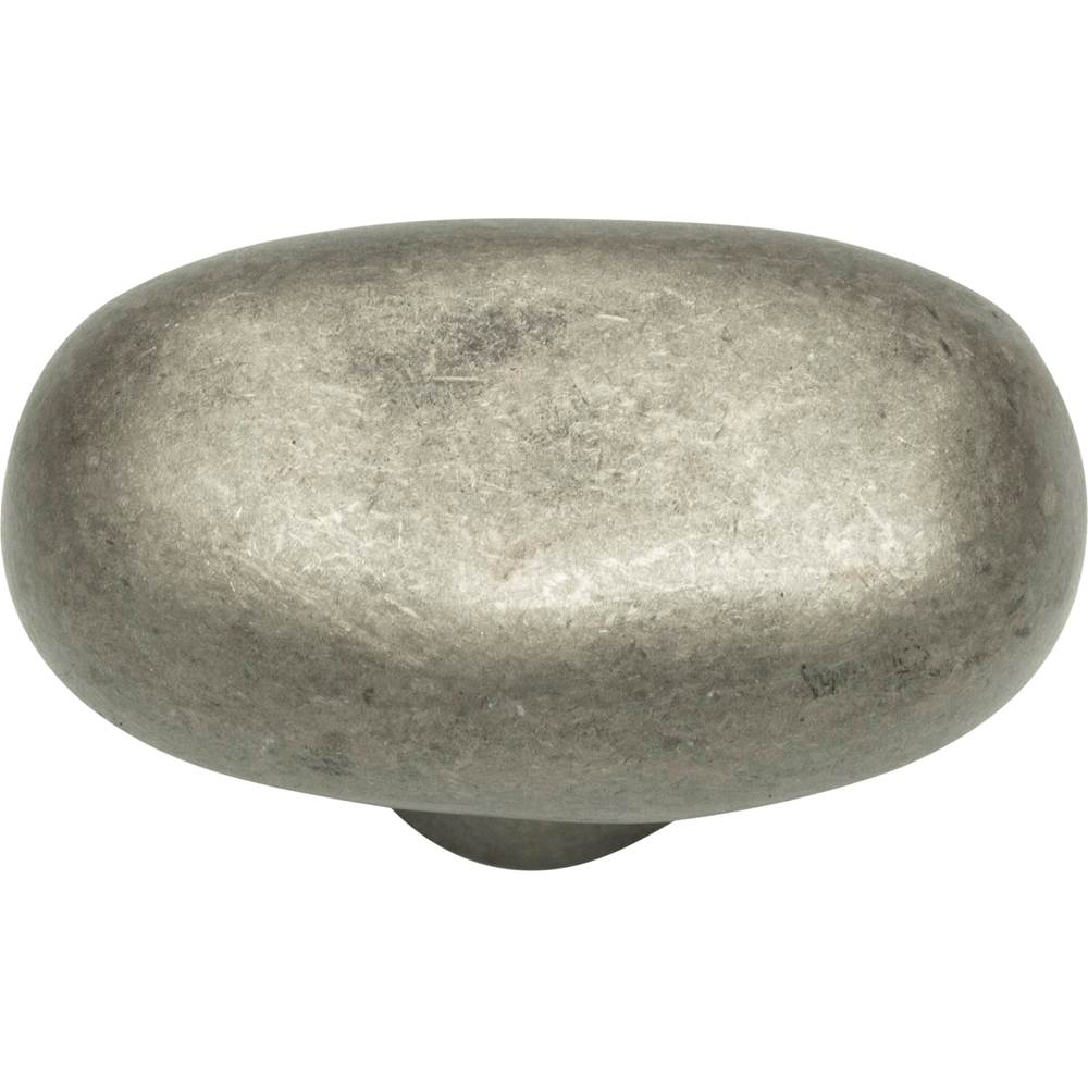 Distressed Oval Knob 1 11/16 Inch Antique Bronze