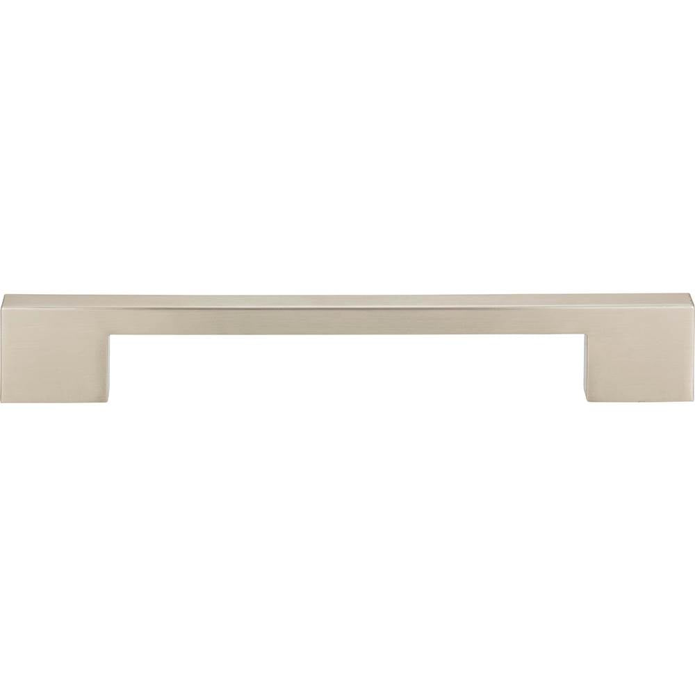 Atlas - Thin Square Pull 7 9/16 Inch (c-c) Brushed Nickel - Brushed Nickel