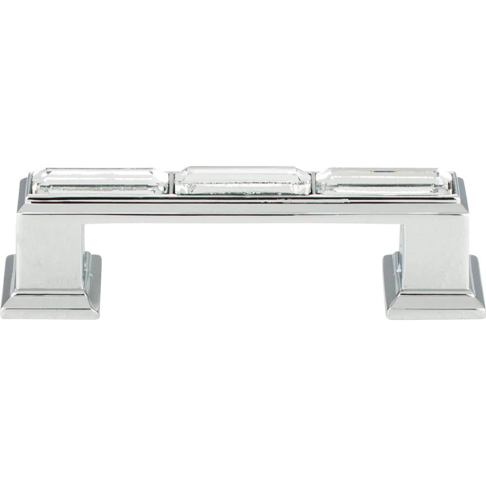 Atlas - Legacy Crystal Pull 3 Inch (c-c) Polished Chrome - Polished Chrome