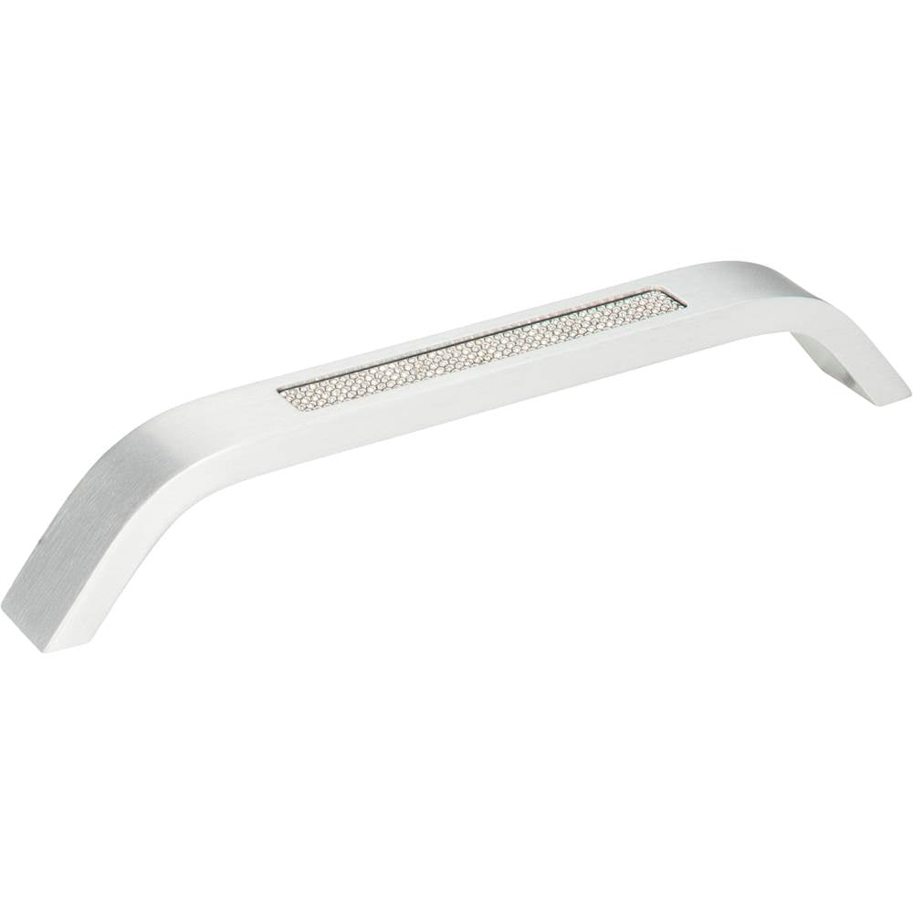 Crystal Inset Pull 6 5/16 Inch (c-c) Matte Chrome