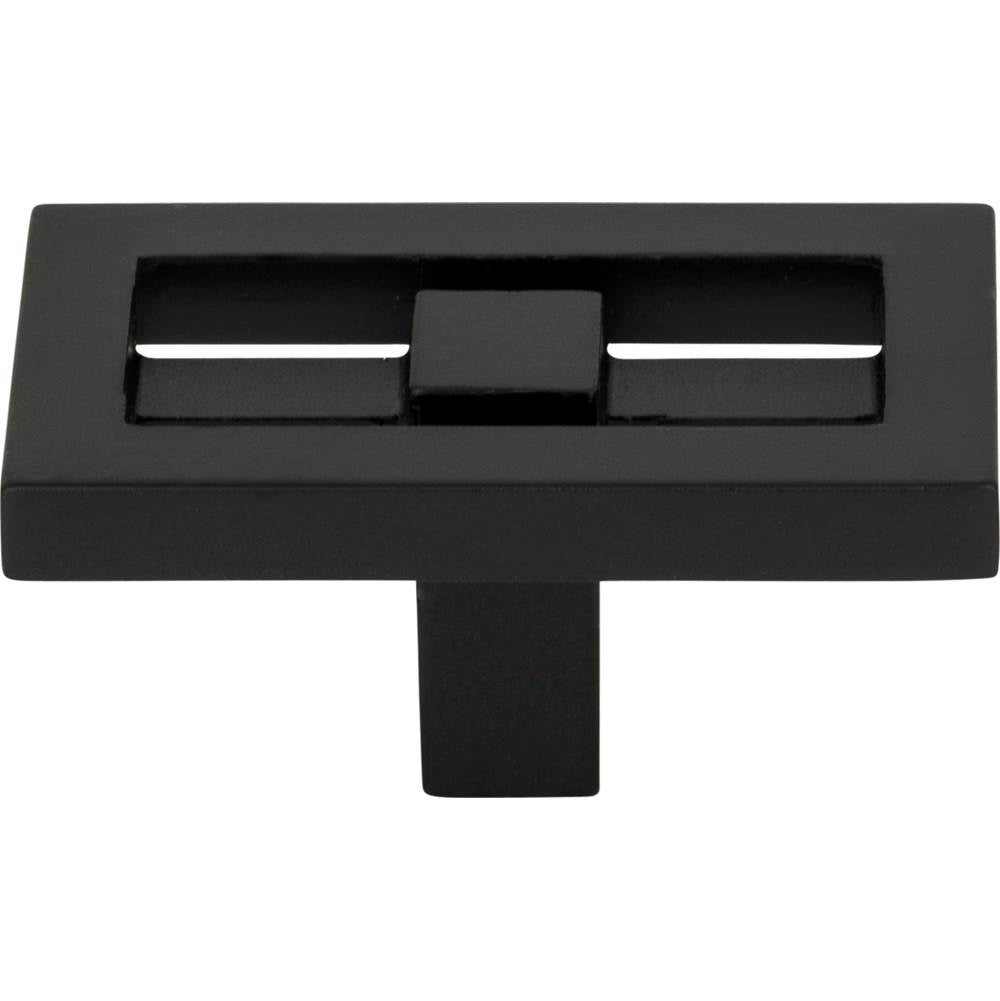 Atlas - Nobu Rectangle Knob 1 3/4 Inch Matte Black - Matte Black