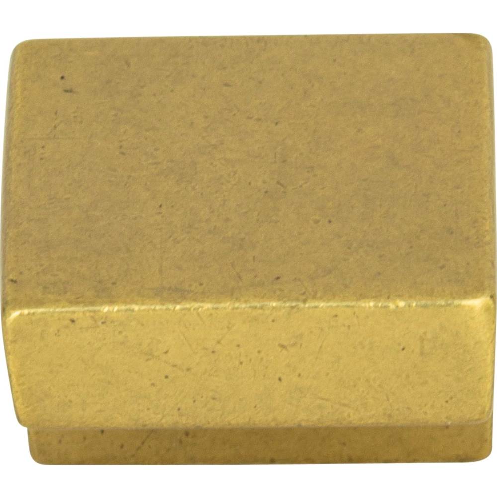 Atlas - Small Square Knob 5/8 Inch (c-c) Vintage Brass - Vintage Brass