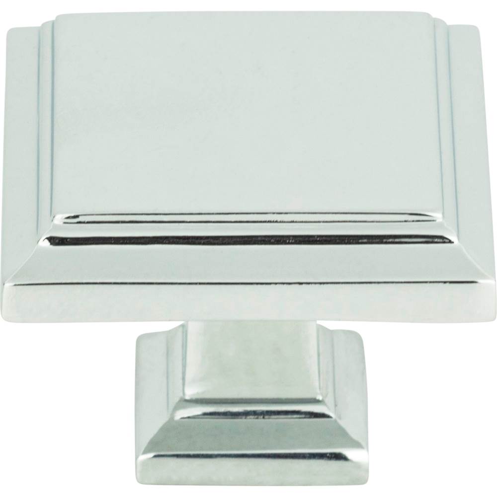 Atlas - Sutton Place Square Knob 1 1/4 Inch Polished Chrome - Polished Chrome