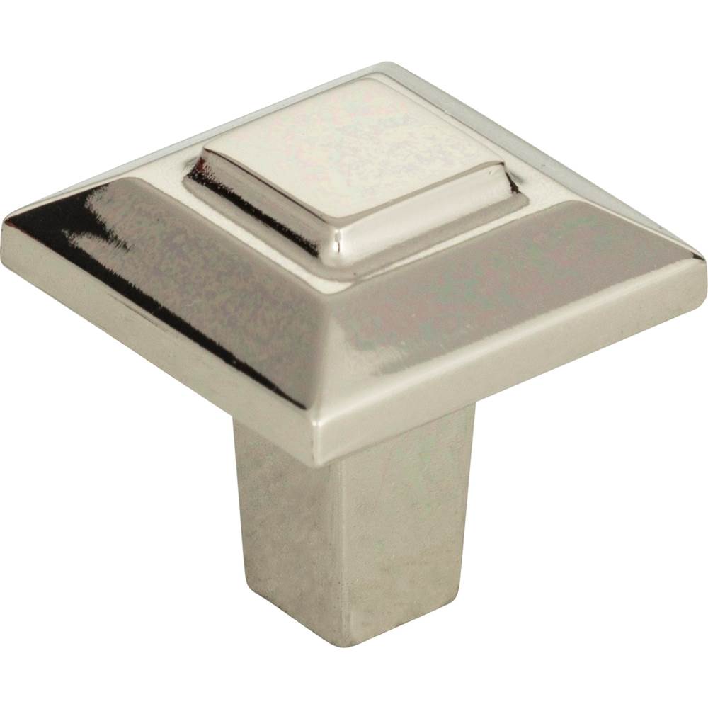 Trocadero Small Square Knob 1 Inch Brushed Nickel