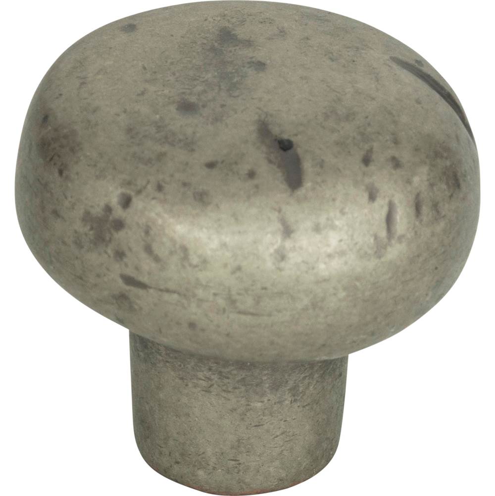 Atlas - Distressed Round Knob 1 3/8 Inch Pewter - Pewter