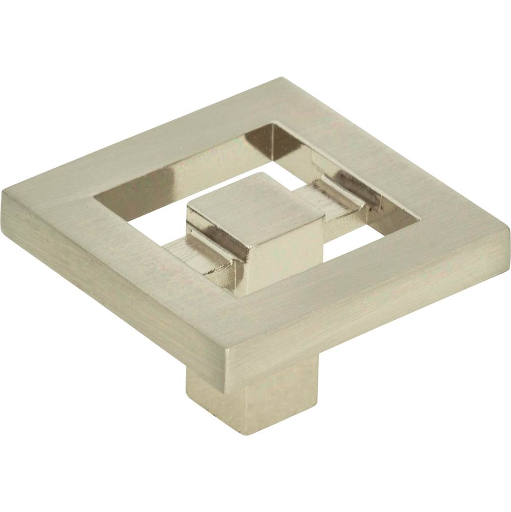 Nobu Square Knob 1 3/8 Inch Matte Black
