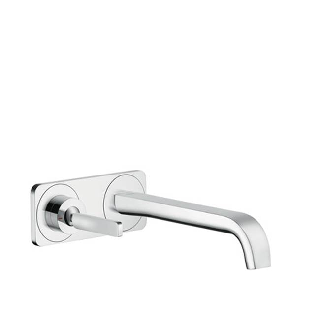 Axor - AXOR Citterio E Wall-Mounted Single-Handle Faucet Trim with Base Plate, 1.2 GPM in Chrome - Chrome