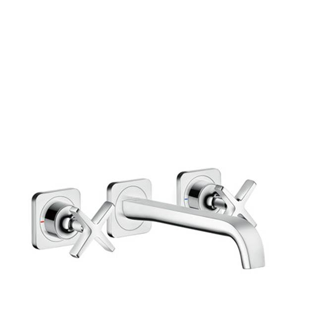 Axor - AXOR Citterio E Wall-Mounted Widespread Faucet Trim, 1.2 GPM in Chrome - Chrome