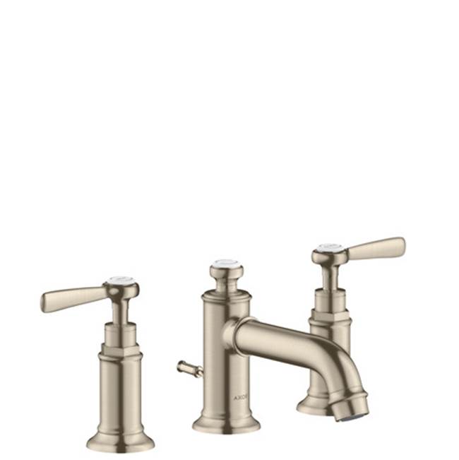 Axor - AXOR Montreux Widespread Faucet 30 with Lever Handles and Pop-Up Drain, 1.2 GPM in Brushed Nickel - Brushed Nickel