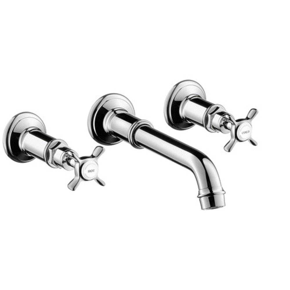 Axor - AXOR Montreux Wall-Mounted Widespread Faucet Trim with Cross Handles, 1.2 GPM in Chrome - Chrome