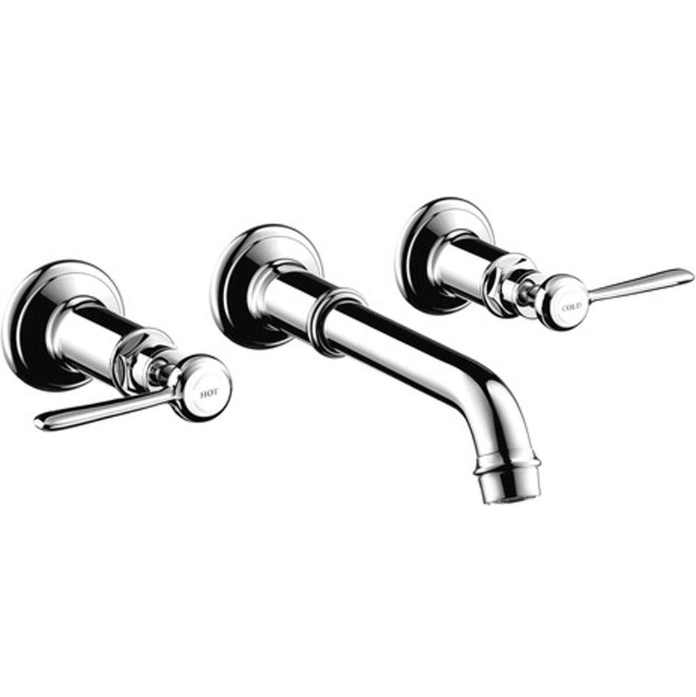 Axor - AXOR Montreux Wall-Mounted Widespread Faucet Trim with Lever Handles, 1.2 GPM in Chrome - Chrome