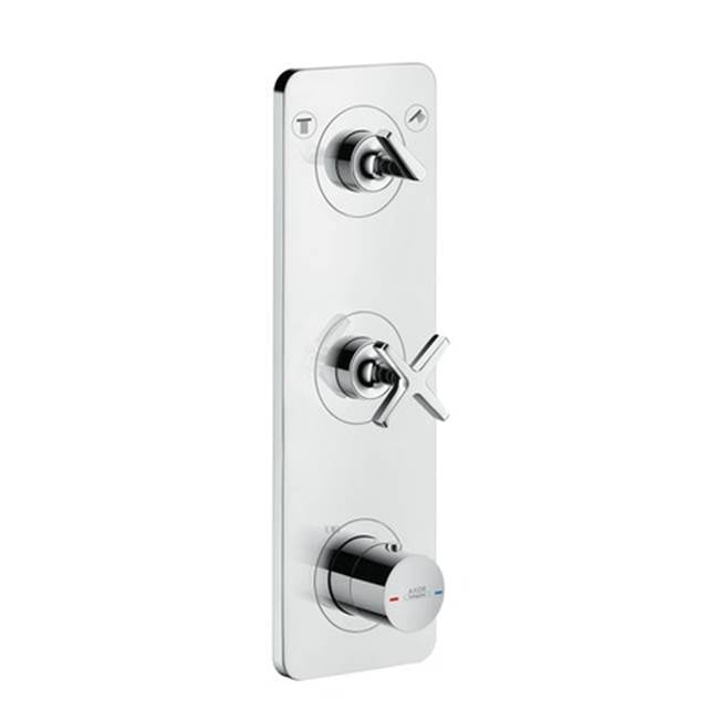 Axor - AXOR Citterio E Thermostatic Module Trim 15'' x 5'' for 2 Functions in Chrome - Chrome