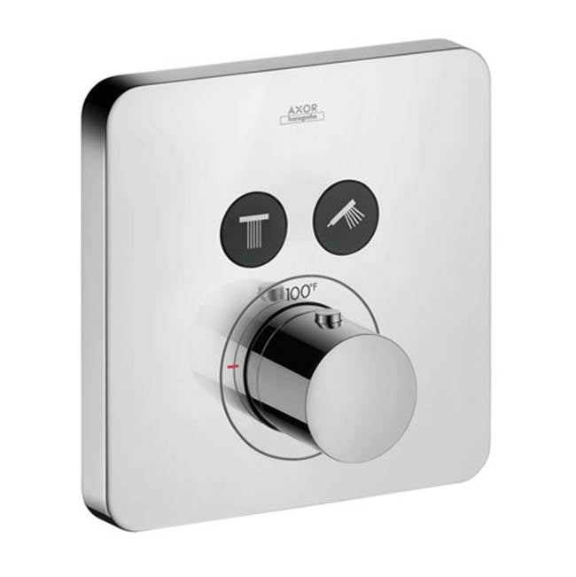 Axor - AXOR ShowerSelect Thermostatic Trim SoftCube for 2 Functions in Chrome - Chrome