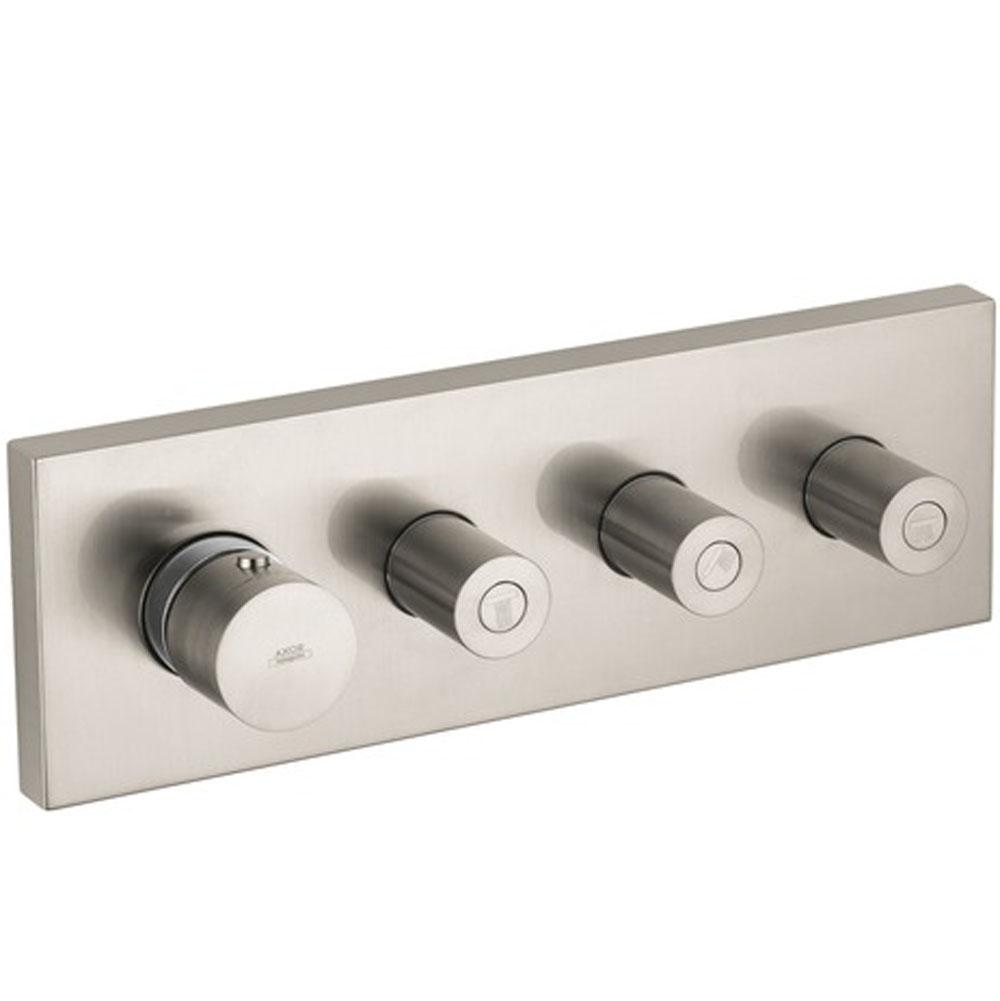 Axor - AXOR ShowerSolutions Thermostatic Module Trim 15'' x 5'' for 3 Functions in Brushed Nickel - Brushed Nickel