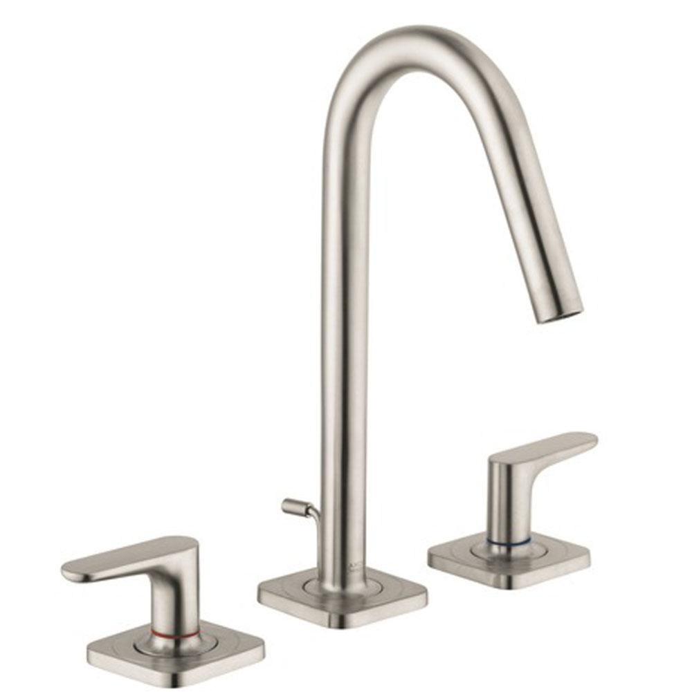 Axor - AXOR Citterio M Widespread Faucet 160 with Pop-Up Drain, 1.2 GPM in Brushed Nickel - Brushed Nickel