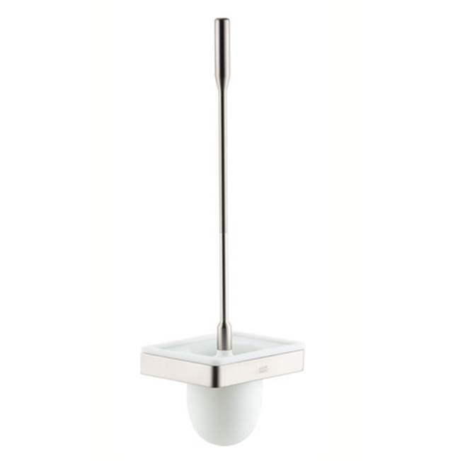 Axor - AXOR Universal SoftSquare Toilet Brush with Holder Wall-Mounted in Brushed Nickel - Brushed Nickel