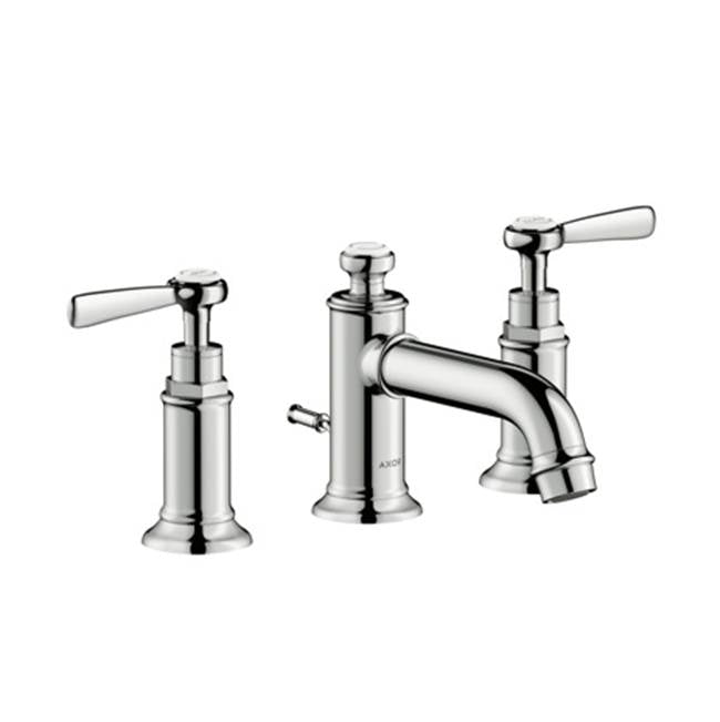 Axor - AXOR Montreux Widespread Faucet 30 with Lever Handles and Pop-Up Drain, 1.2 GPM in Polished Nickel - Polished Nickel