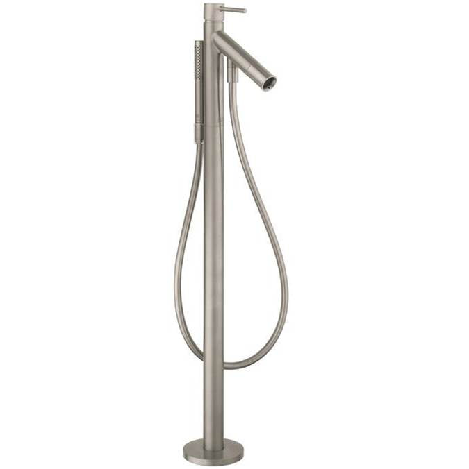 Axor - AXOR Starck Freestanding Tub Filler Trim with 1.75 GPM Handshower in Brushed Nickel - Brushed Nickel