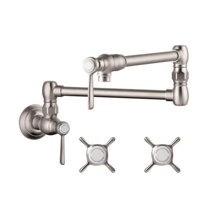 Axor - AXOR Montreux Pot Filler, Wall-Mounted in Steel Optic - Steel Optic