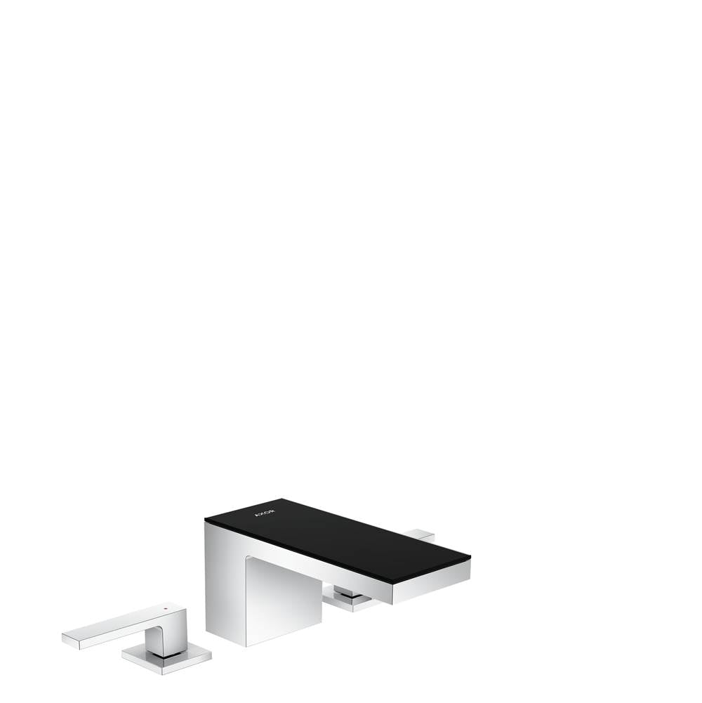 Axor - AXOR MyEdition Widespread Faucet 70, 1.2 GPM in Chrome / Black Glass - Chrome / Black Glass