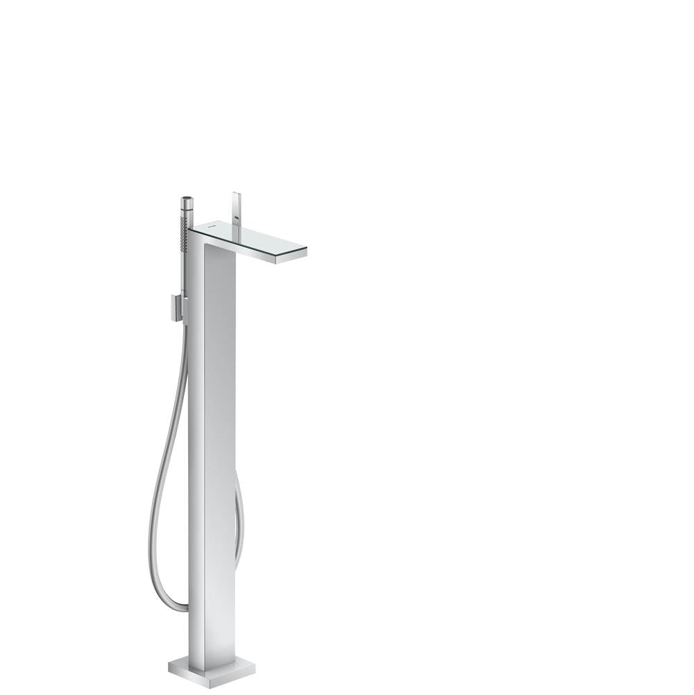 Axor - AXOR MyEdition Freestanding Tub Filler Trim with 1.75 GPM Handshower in Chrome / Mirror Glass - Chrome / Mirror Glass