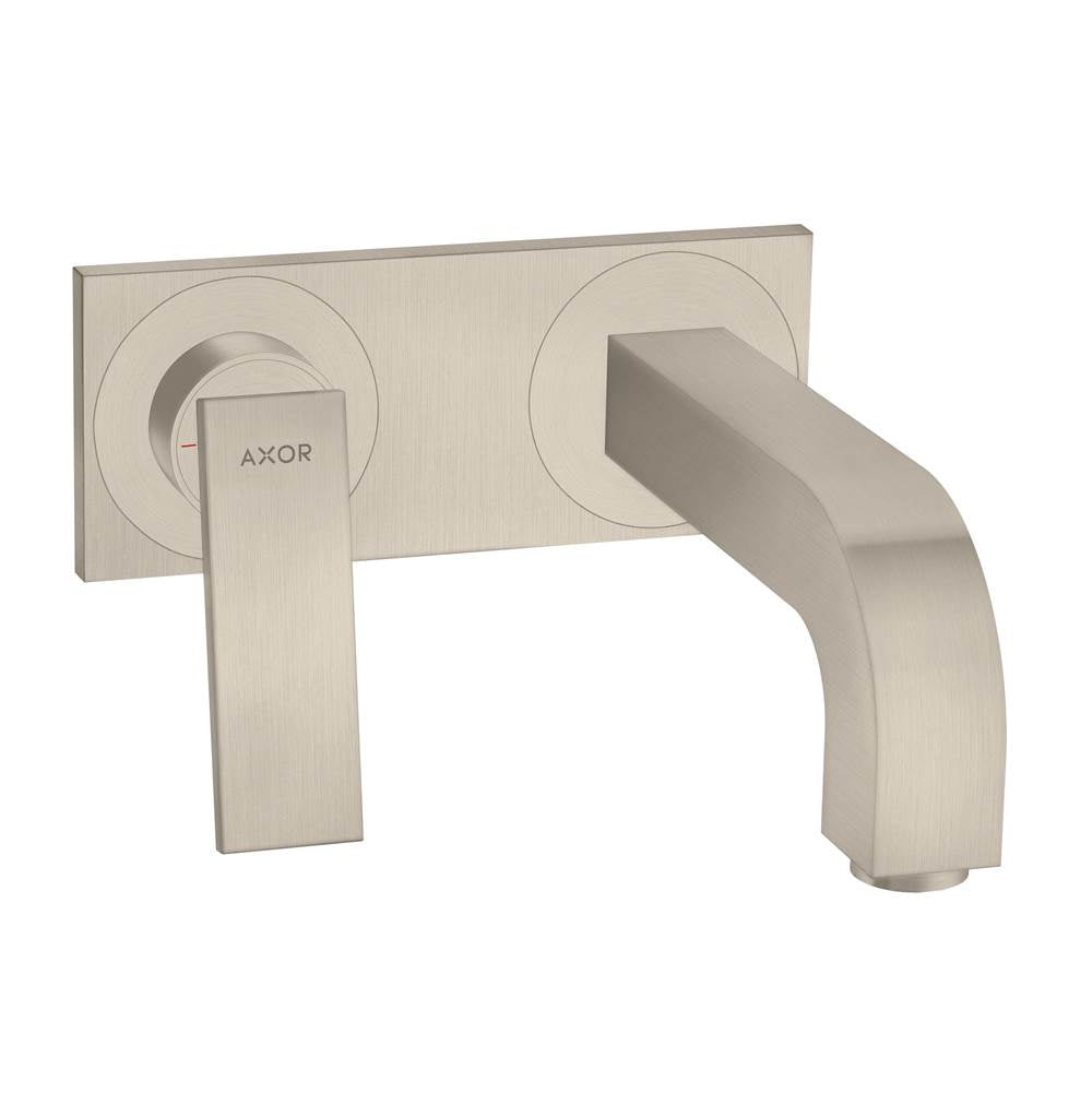 Axor - AXOR Citterio Wall-Mounted Single-Handle Faucet Trim with Base Plate, 1.2 GPM in Brushed Nickel - Brushed Nickel