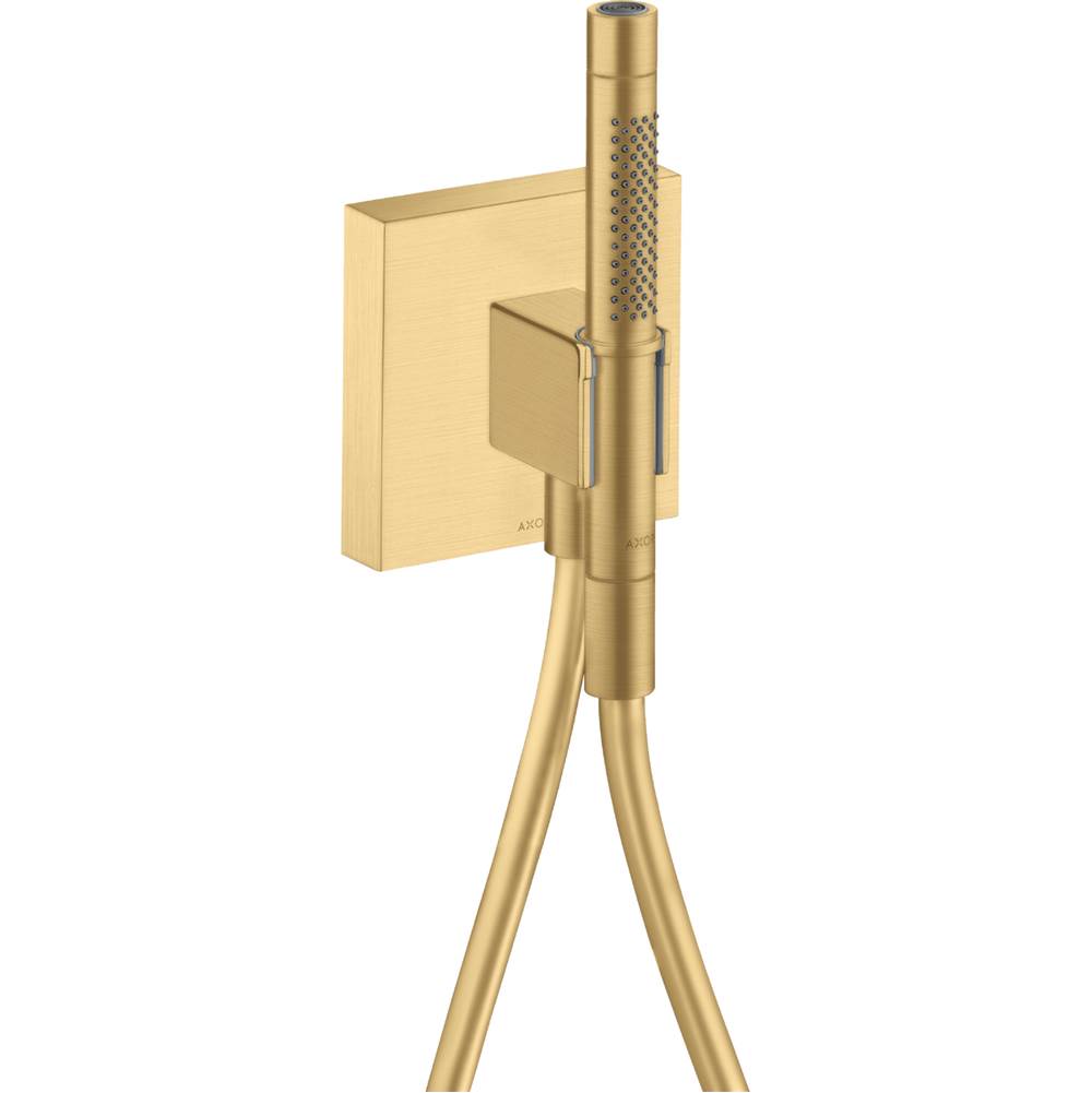 Axor - AXOR ShowerSolutions Handshower Holder with Outlet 5'' x 5'' with Handshower, 1.75 GPM in Brushed Gold Optic - Brushed Gold Optic