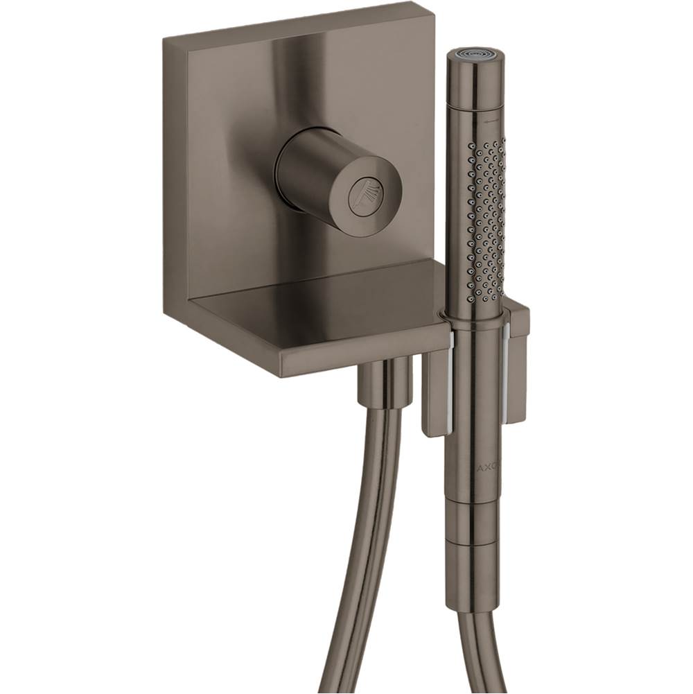 Axor - AXOR ShowerSolutions Handshower Module Trim 5'' x 5'', 1.75 GPM in Brushed Black Chrome - Brushed Black Chrome
